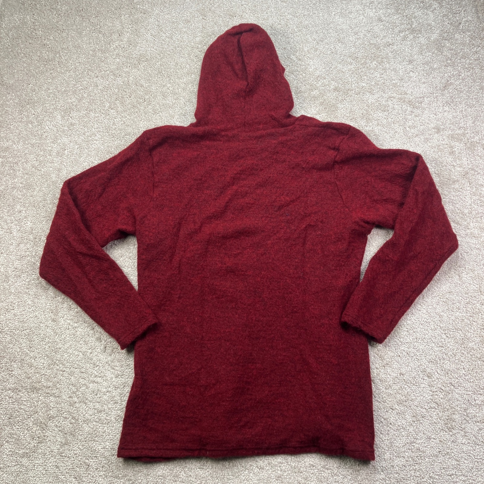 Appalachian Gear Company Women Xl Hoodie Red 100% Alpaca Wool All-Paca Pullover — image 2 of 6